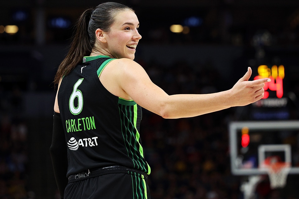 Bridget Carleton #6 of the Minnesota Lynx