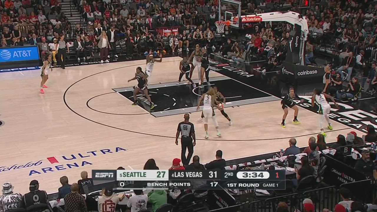 Jordan Horston knocks it down as the clock expires