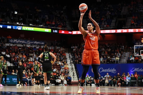 Brionna Jones #42 of the Connecticut Sun