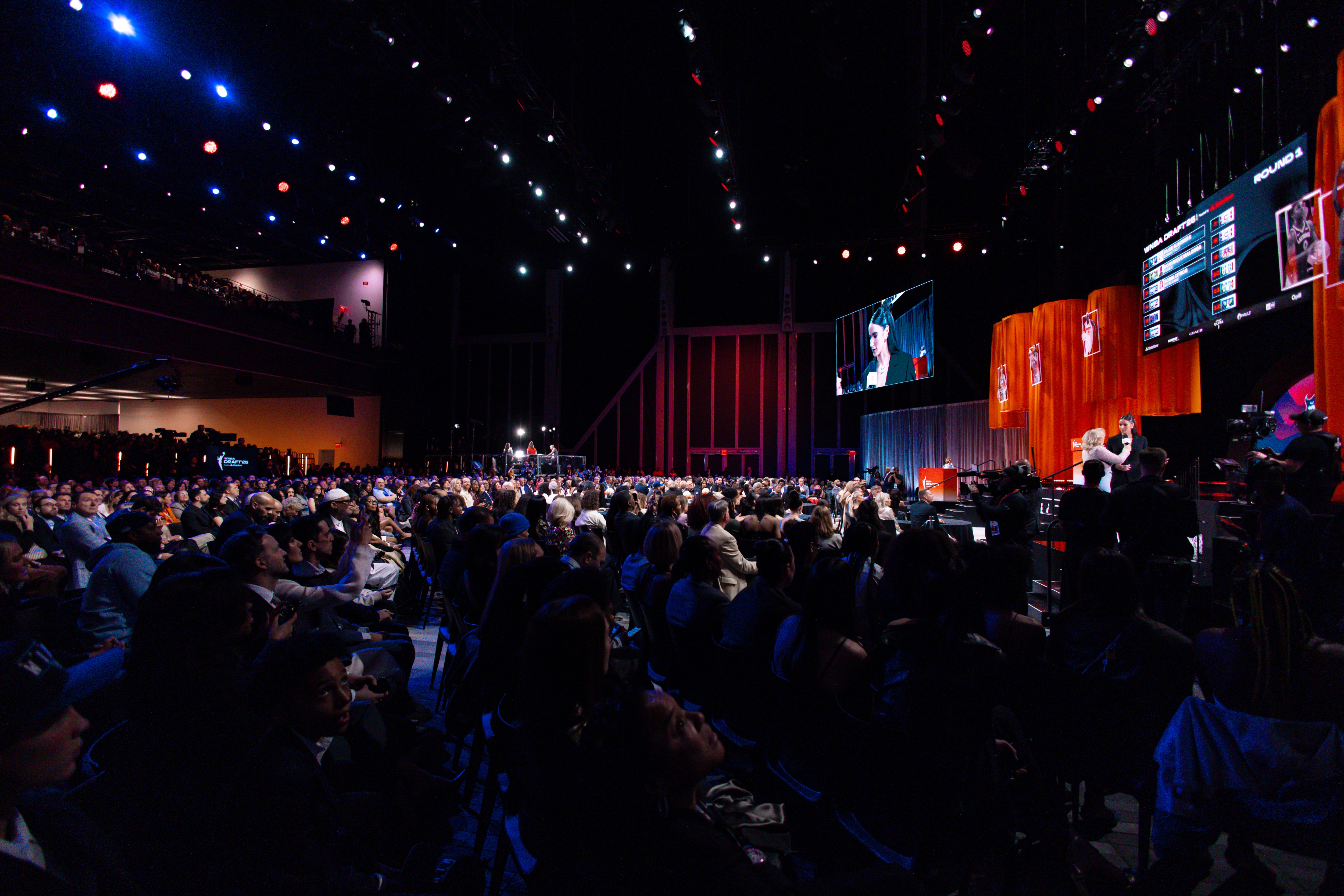 A full view of the set at the 2025 WNBA Draft