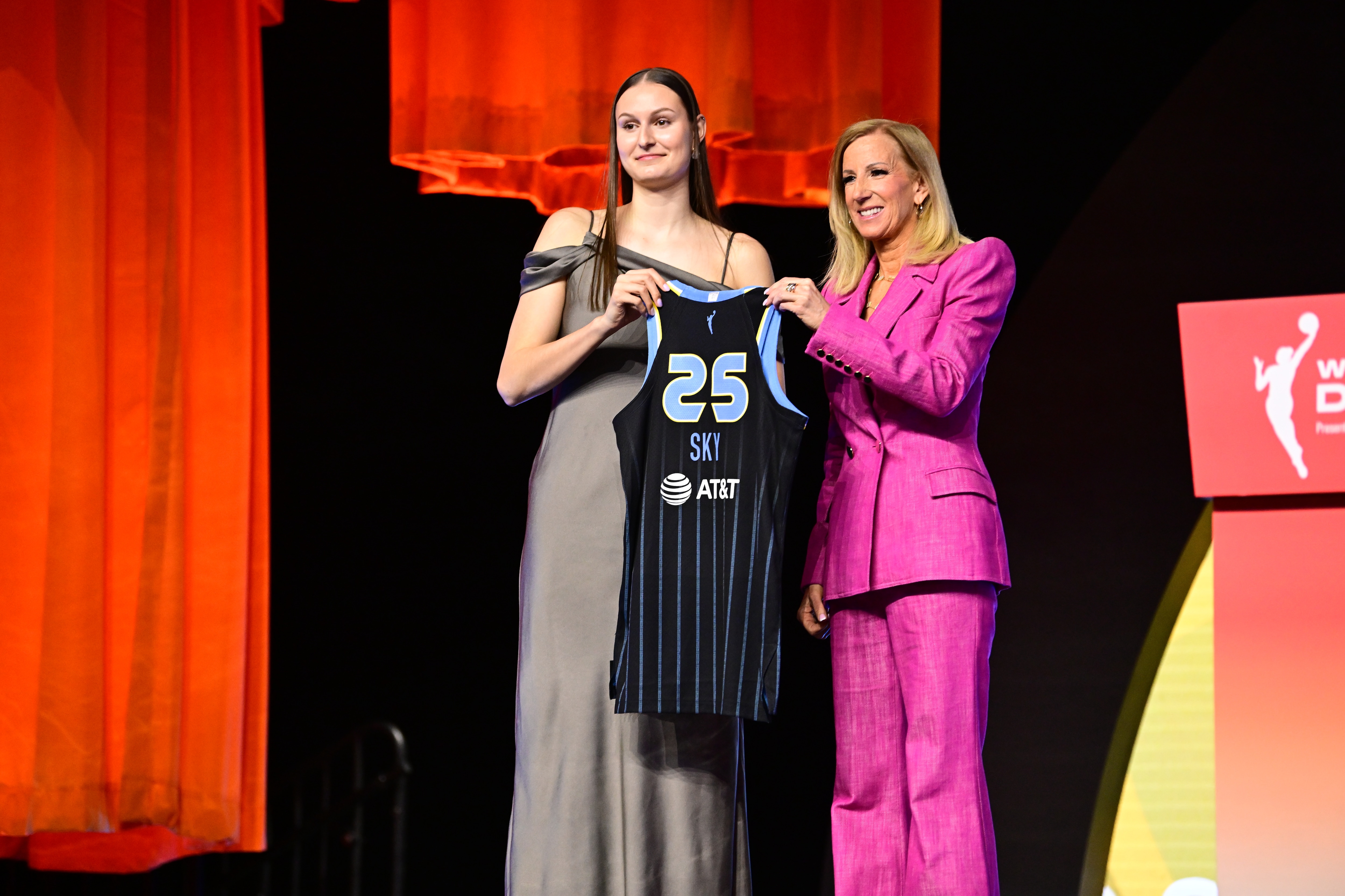 Ajša Sivka is drafted by the Chicago Sky during the 2025 WNBA Draft on April 14, 2025 at The Shed in New York, New York