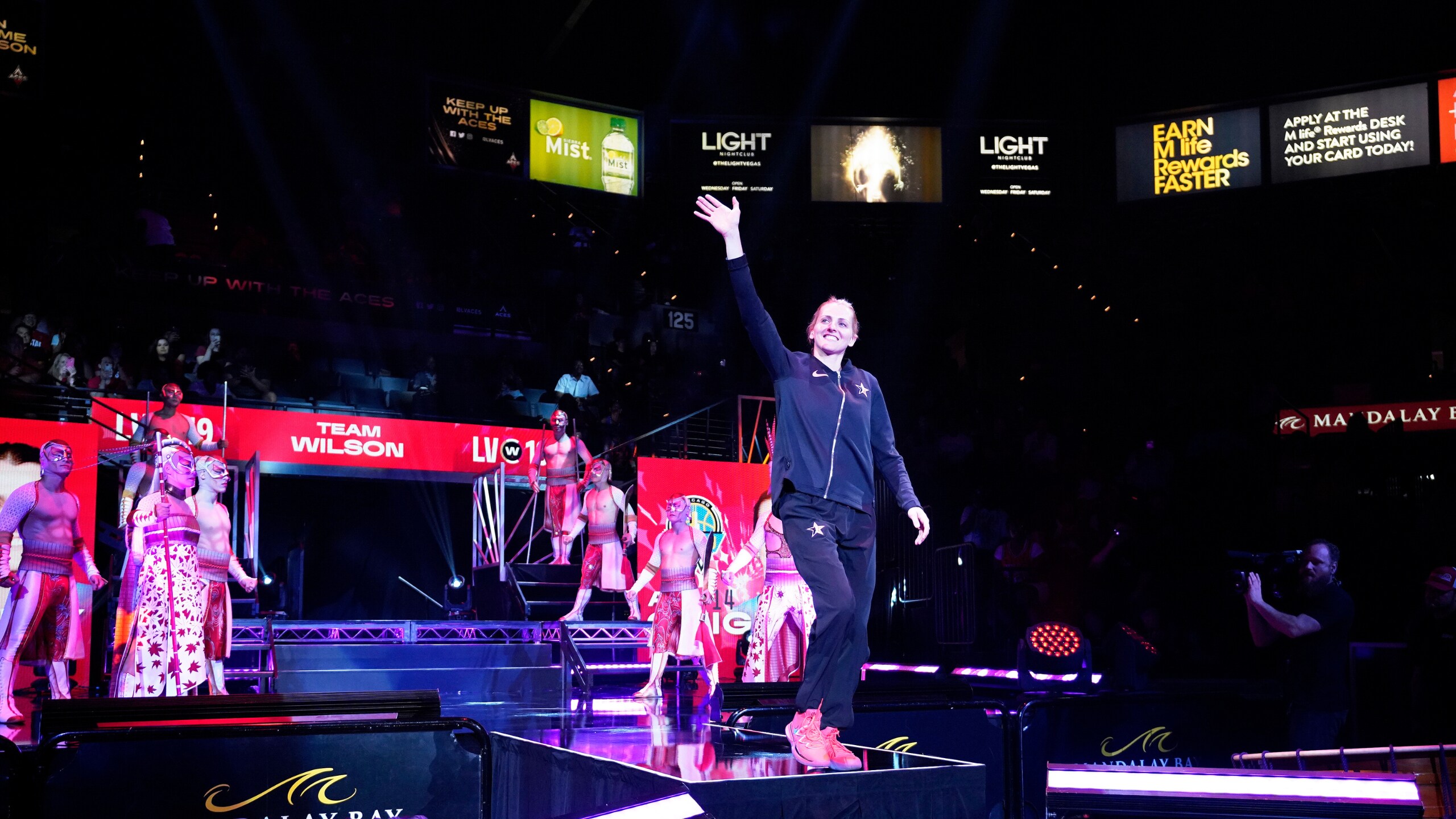 Allie Quigley #14 of Team Wilson is introduced during the AT&T WNBA All-Star Game 2019