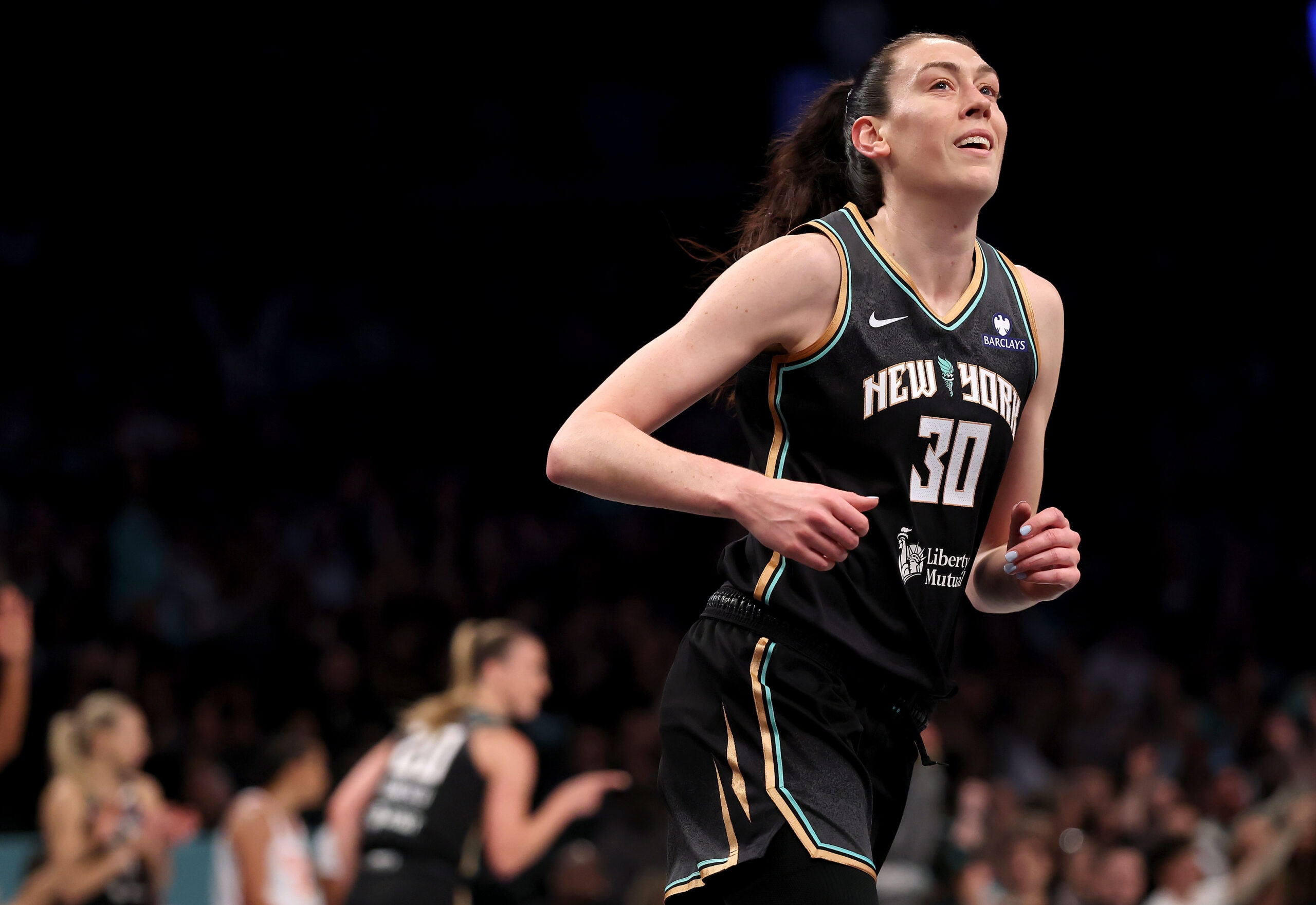 Breanna Stewart #30 of the New York Liberty