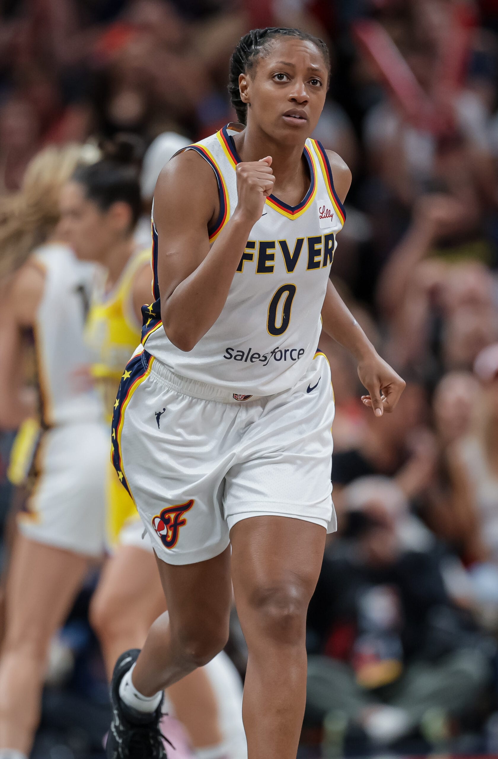 Kelsey Mitchell #0 of the Indiana Fever