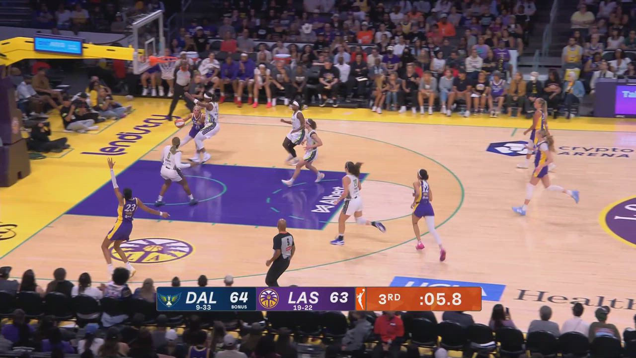 Julie Allemand hits from way downtown