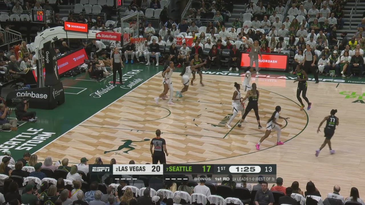 Dominique Malonga Posts 11 points & 10 rebounds vs. Las Vegas Aces