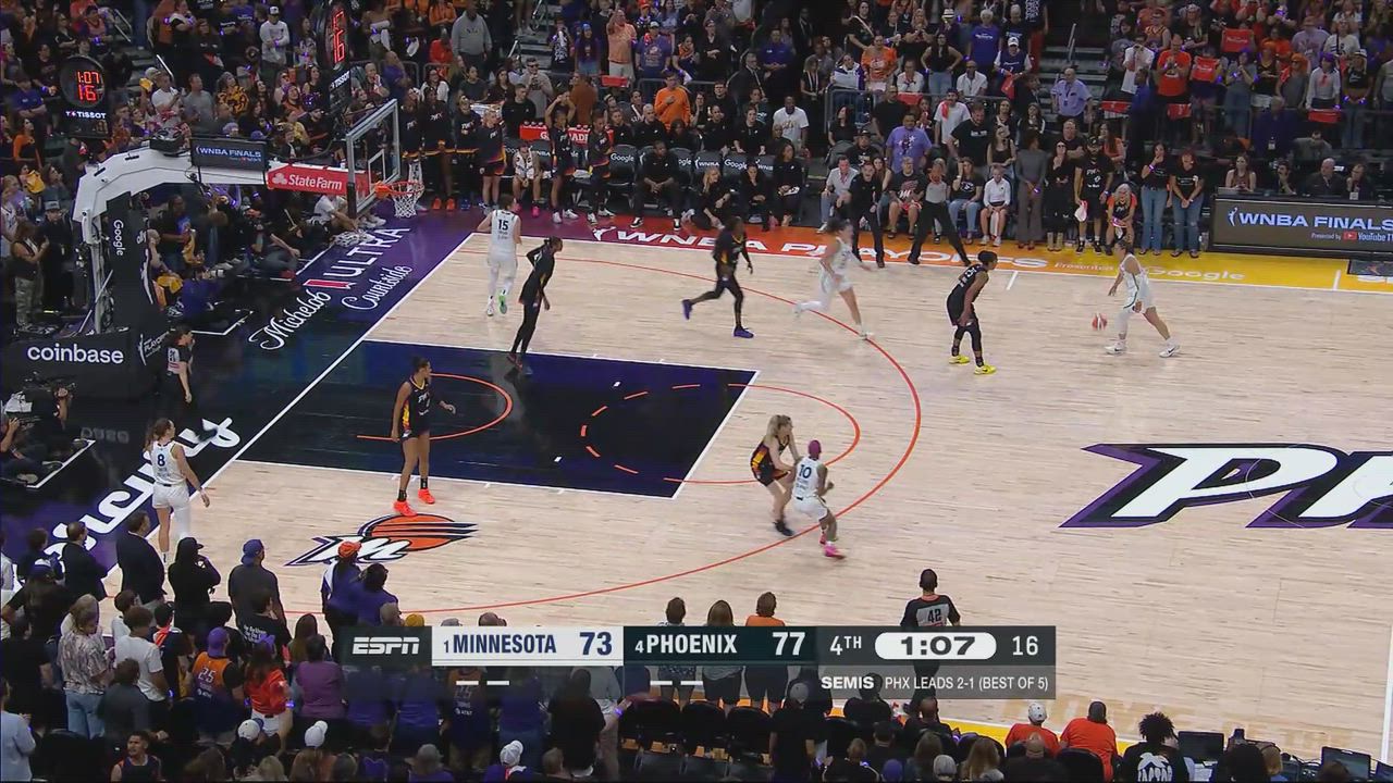 Kayla McBride nails it from behind the arc