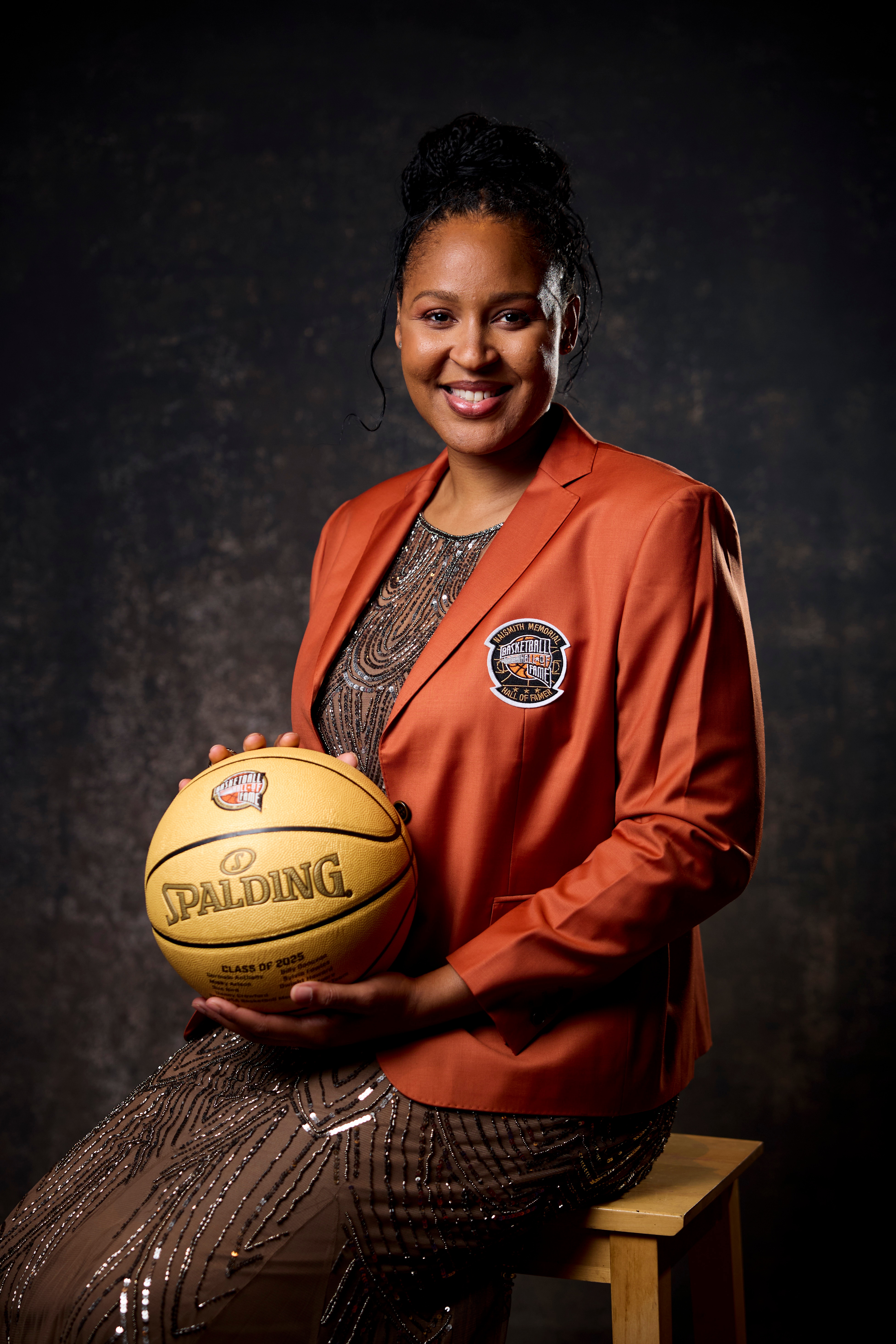 Maya Moore poses for a portrait during the the Naismith Basketball Hall of Fame Enshrinement tip-off celebration and awards gala at Mohegan Sun on September 5, 2025 in Uncasville, Connecticut