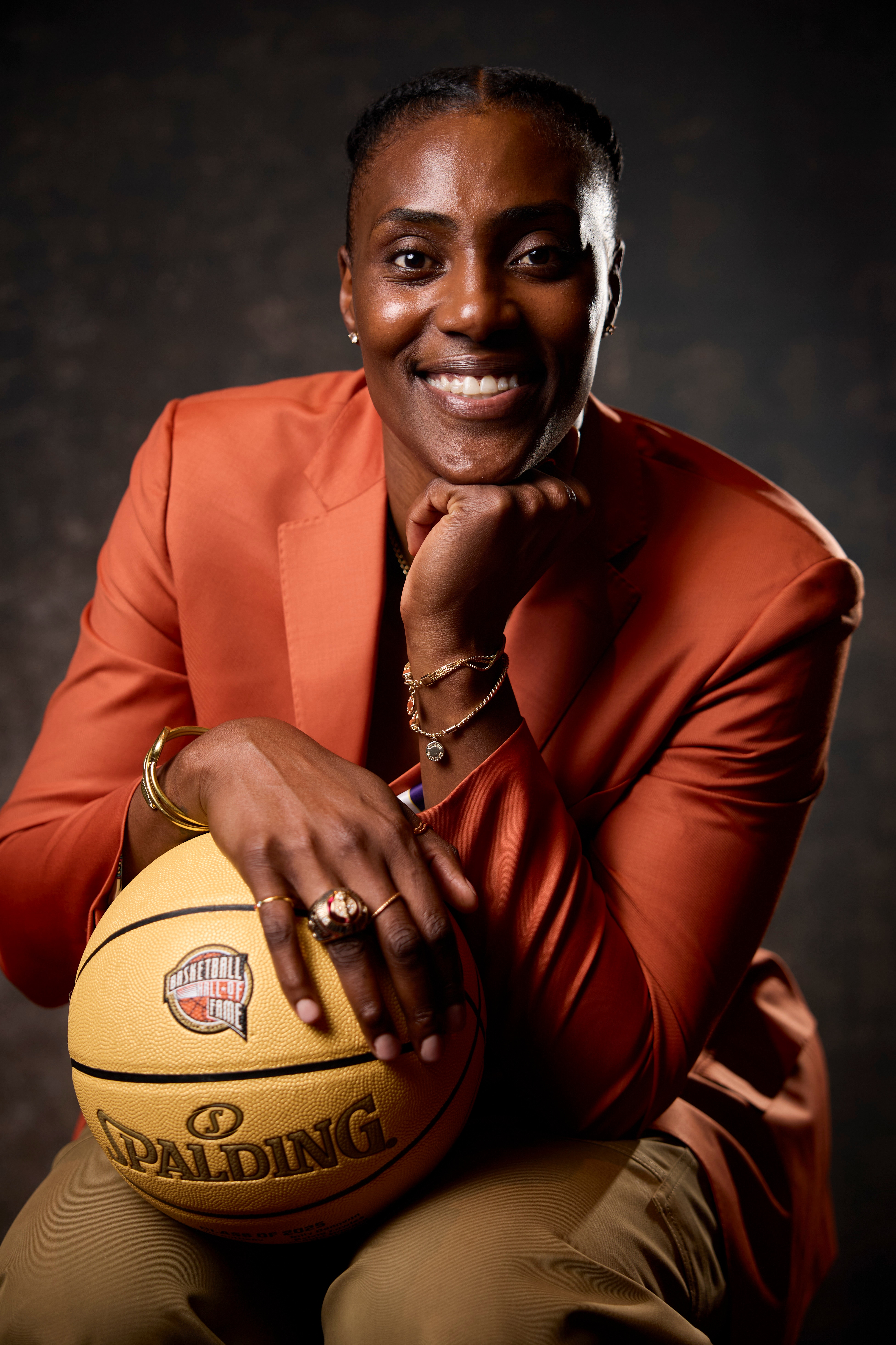 Sylvia Fowles poses for a portrait during the the Naismith Basketball Hall of Fame Enshrinement tip-off celebration and awards gala at Mohegan Sun on September 5, 2025 in Uncasville, Connecticut.