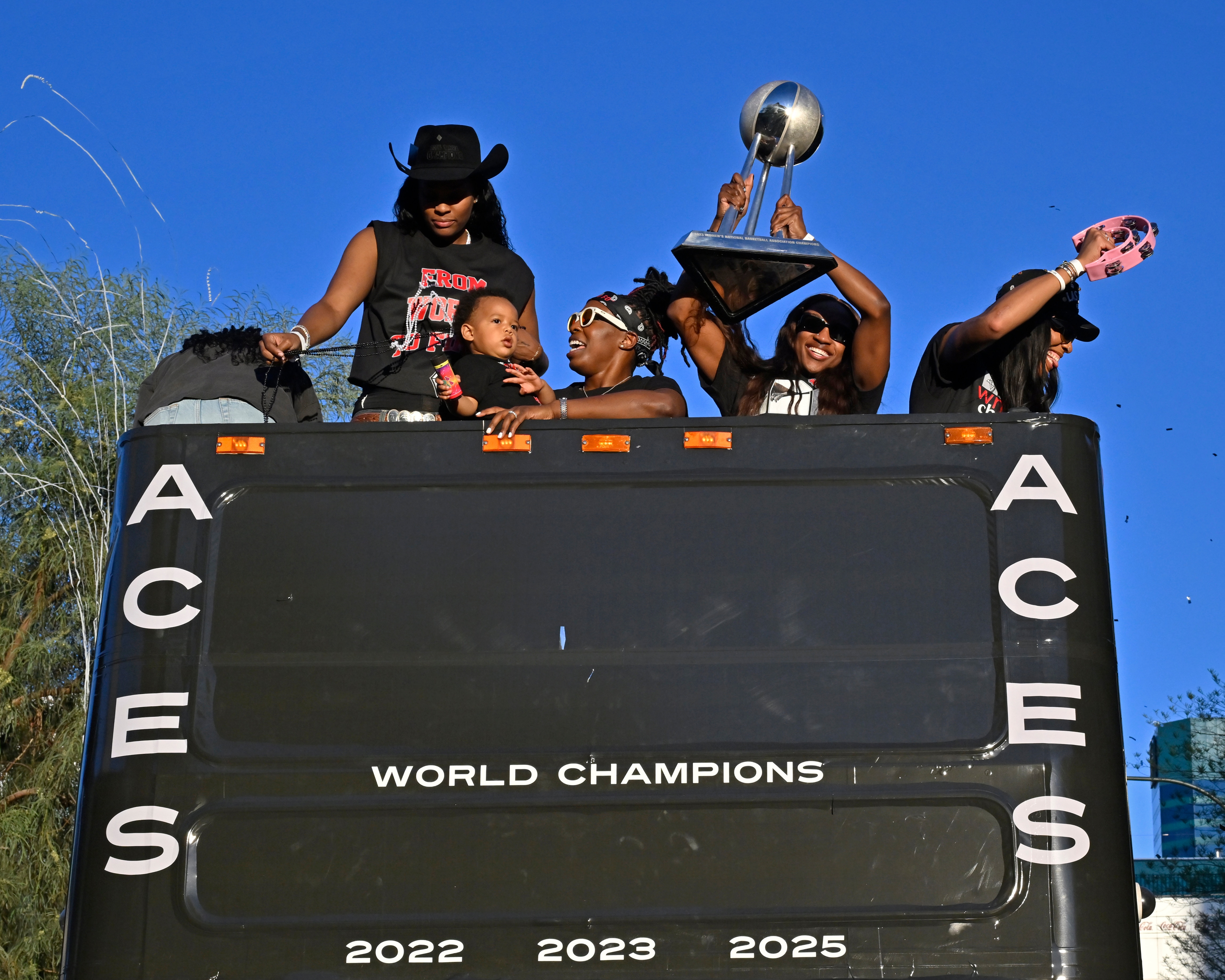 Aces' Players during the championship celebration