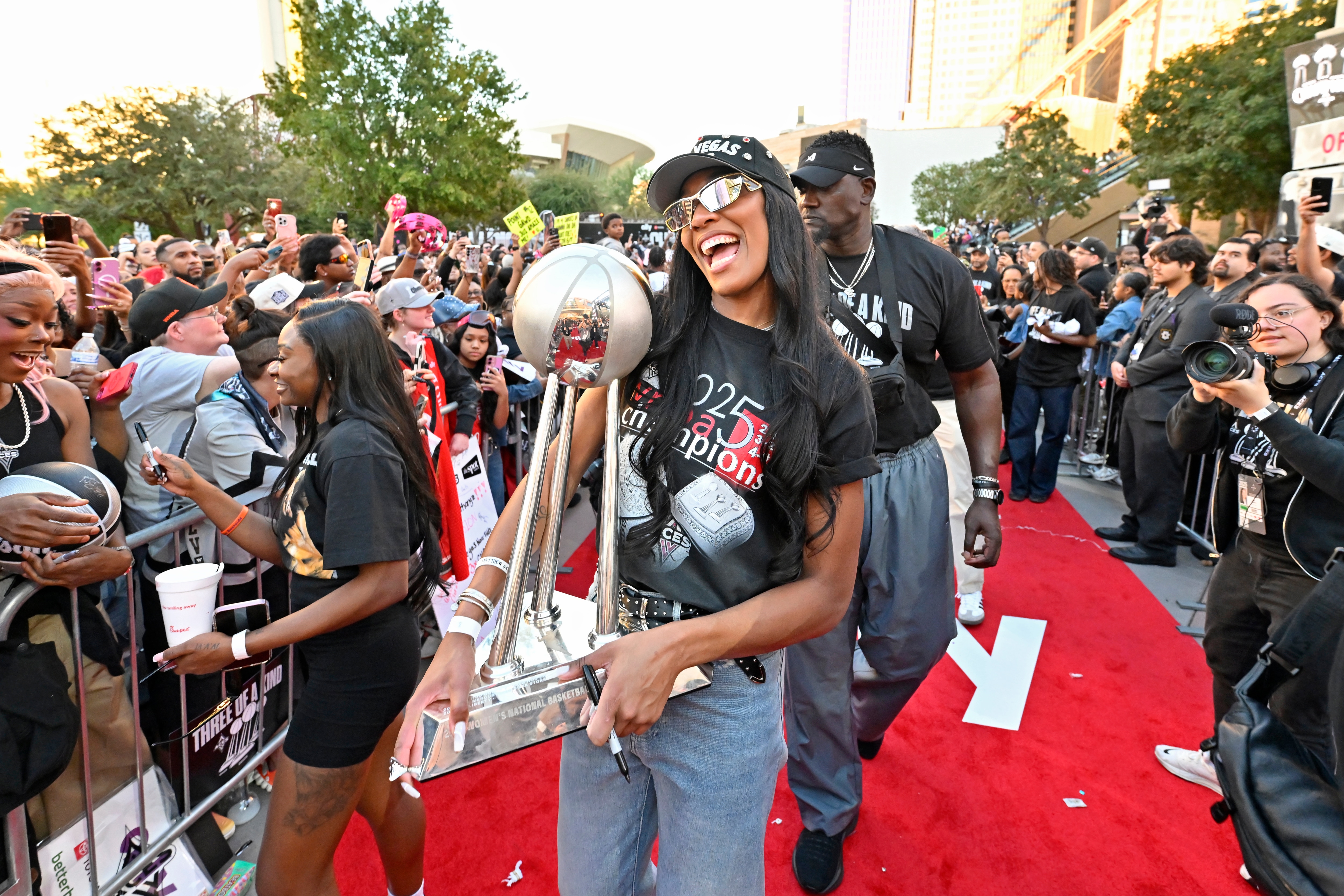 A'ja Wilson on the red carpet