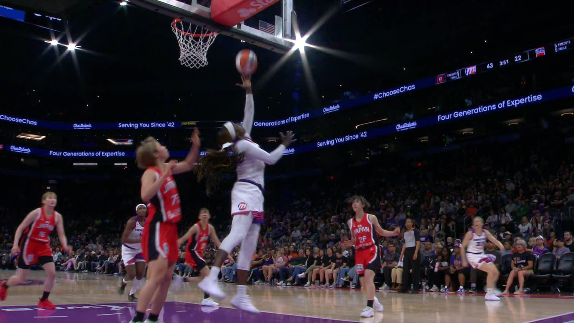 Kahleah Copper Points Leader in Phoenix Mercury vs. JP Japan National Team - Top Points