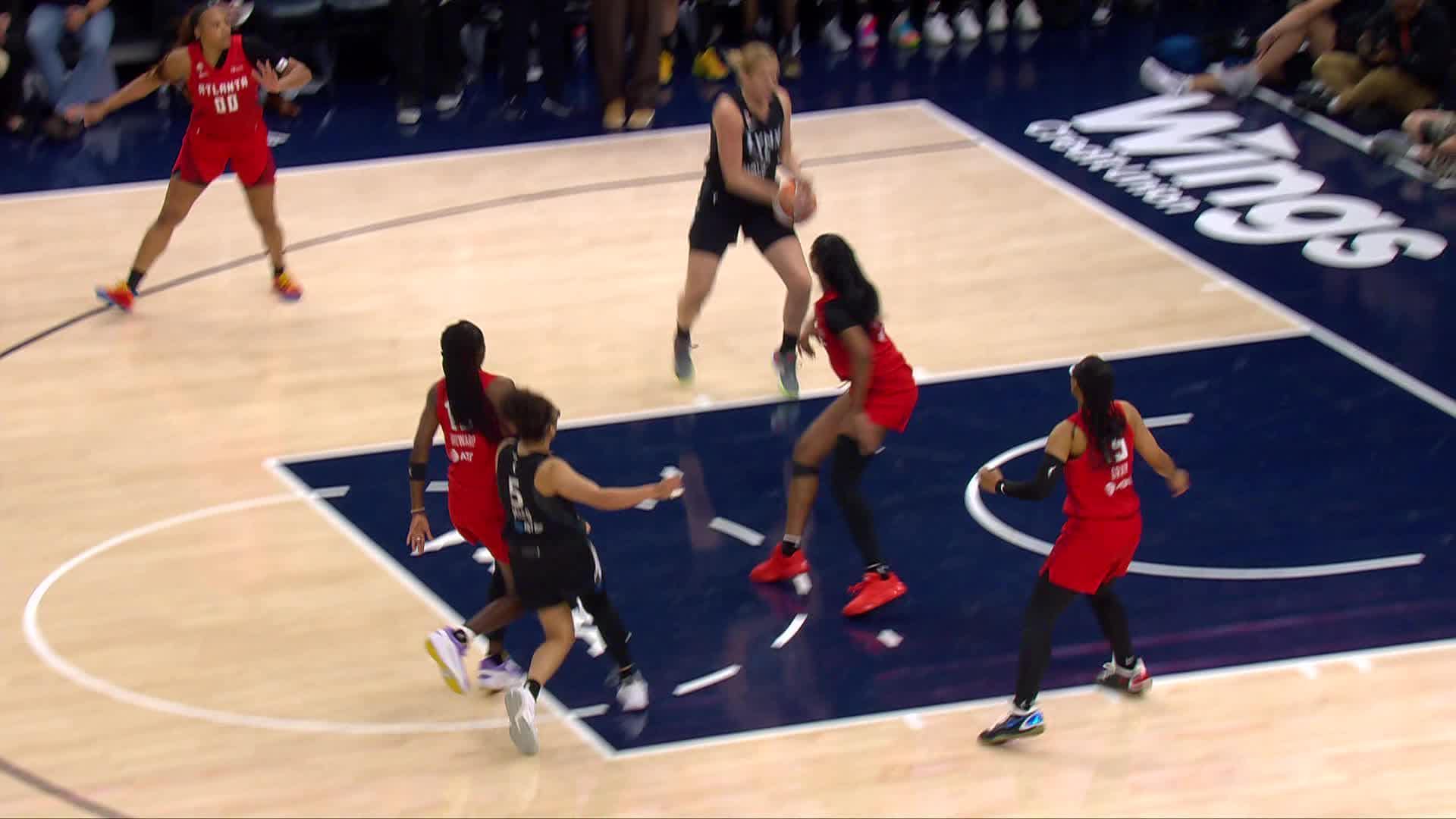 Angel Reese with a huge block!