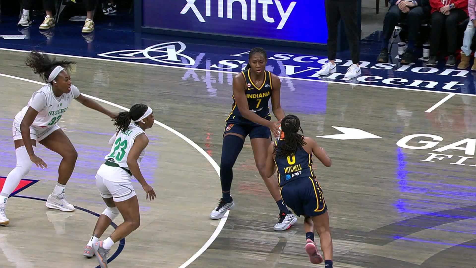 Kelsey Mitchell Points Leader in Indiana Fever vs. Nigeria National Team - Top Points