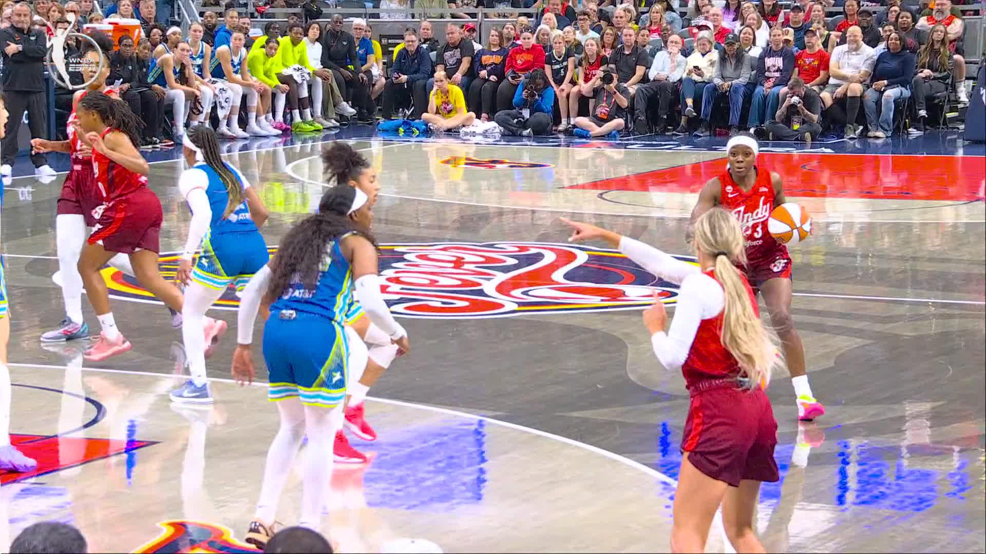 Raven Johnson with one of the day's best assists