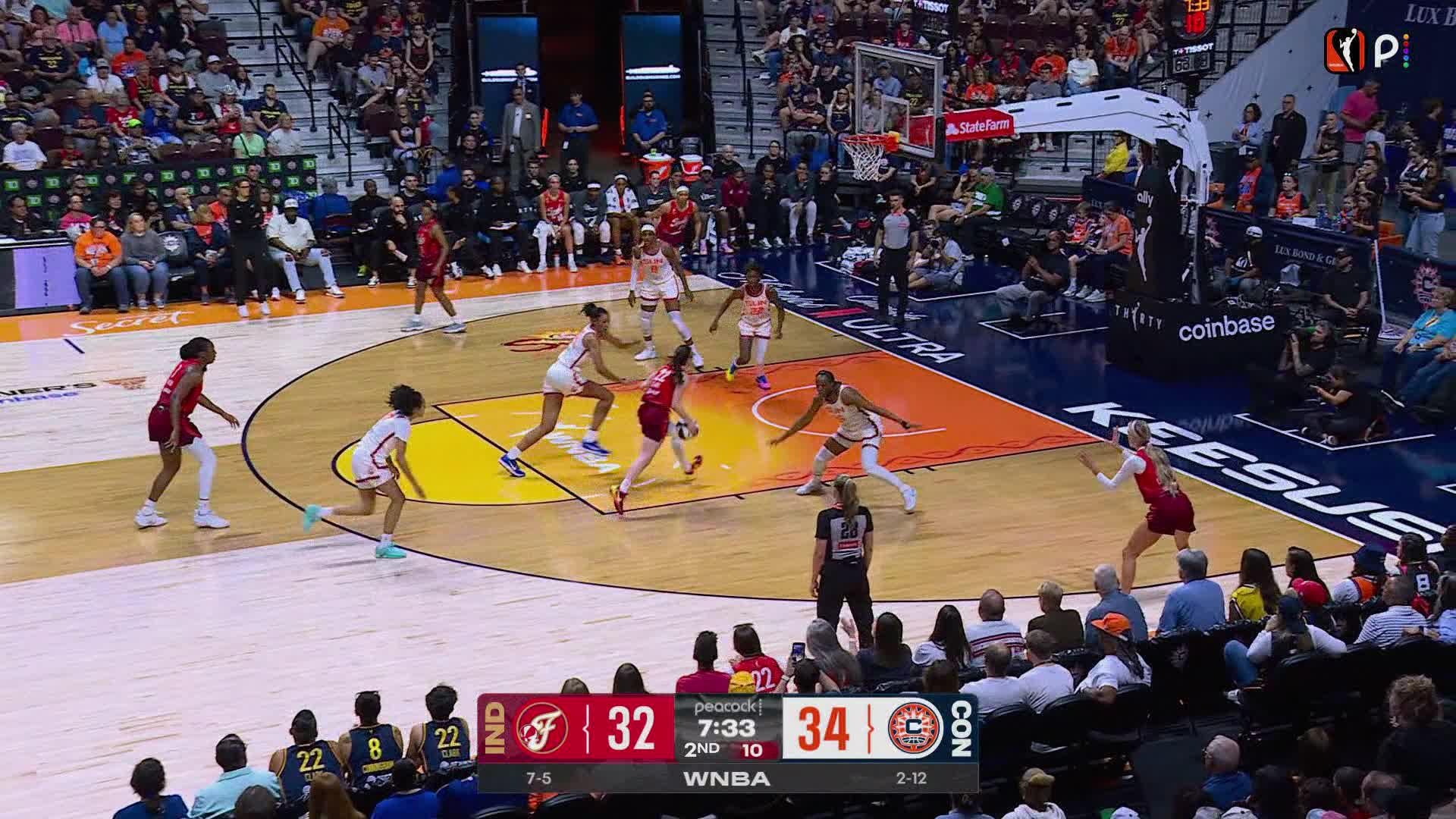 Saniya Rivers gets up for the big rejection