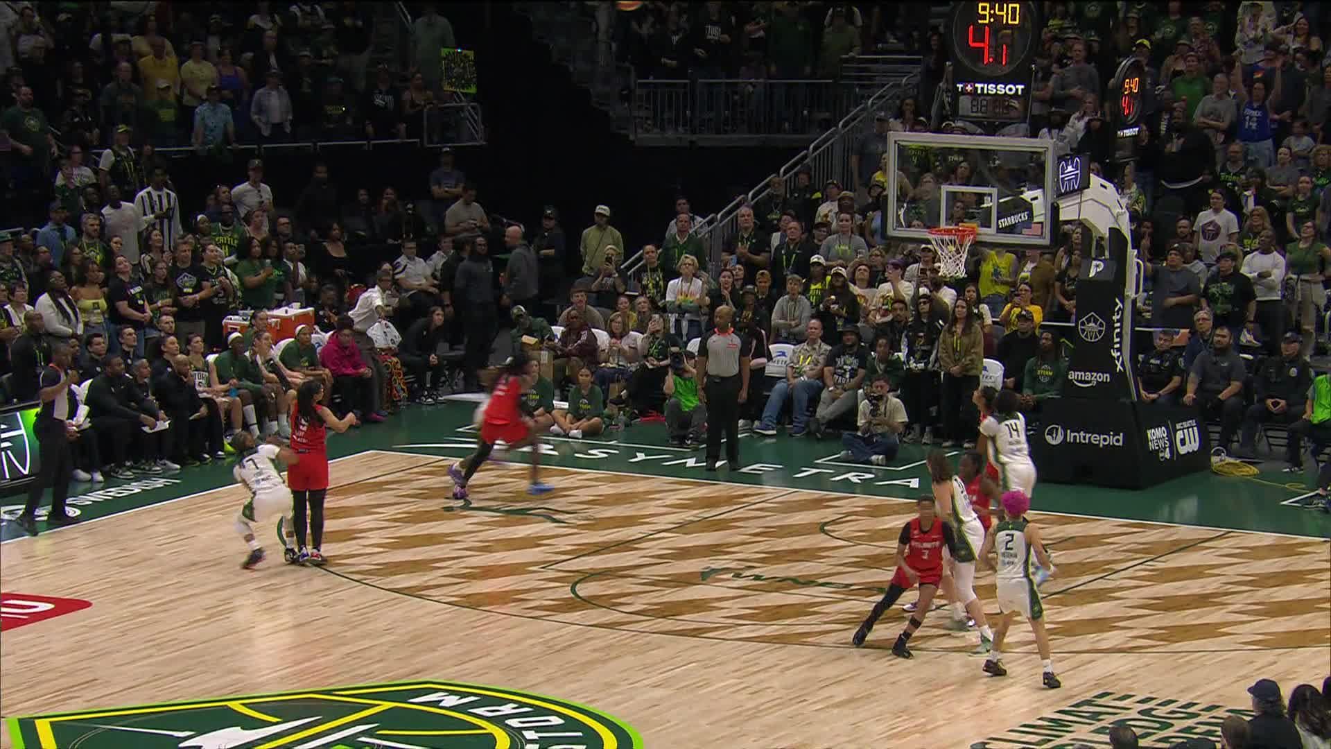 Zia Cooke with the hoop & harm