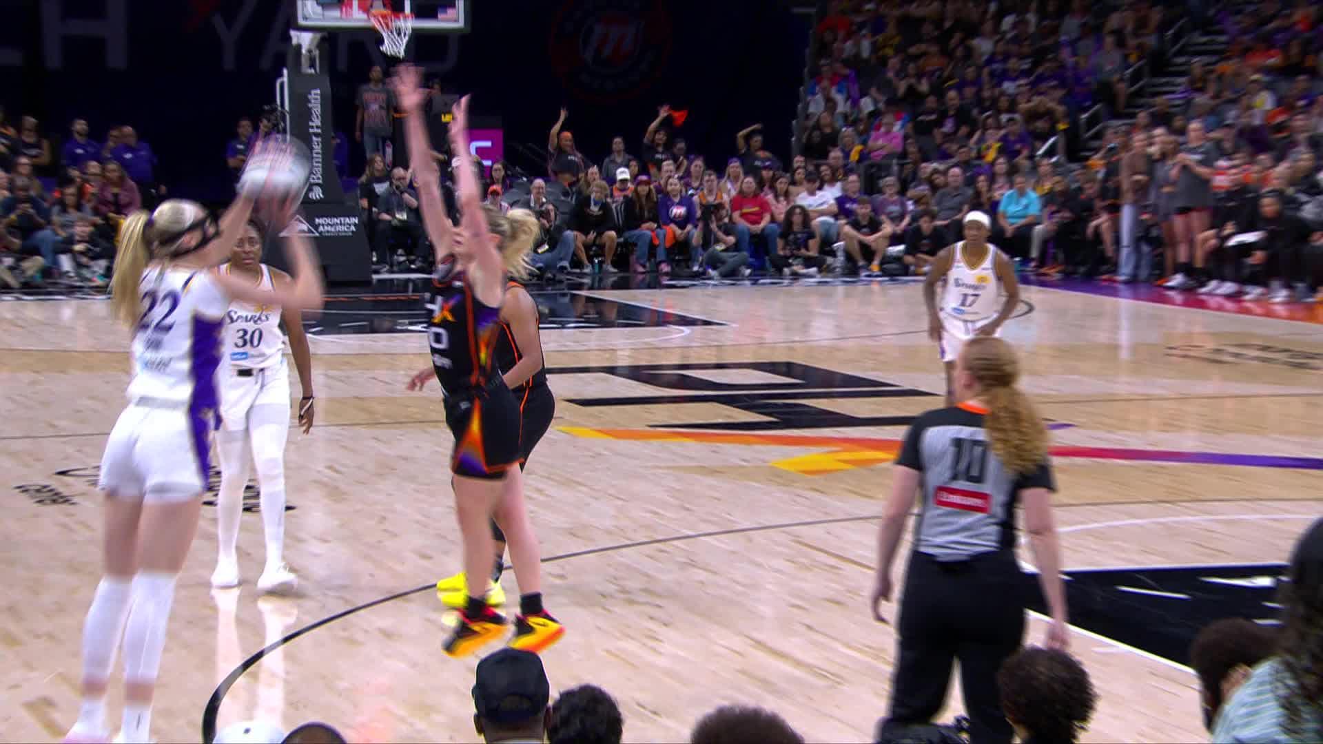 Cameron Brink scores and draws the foul