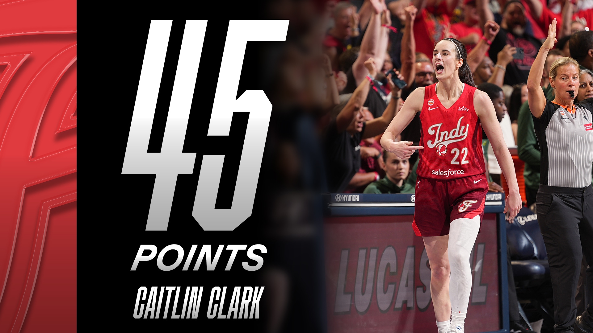 Caitlin Clark with 45 Points vs. Seattle Storm