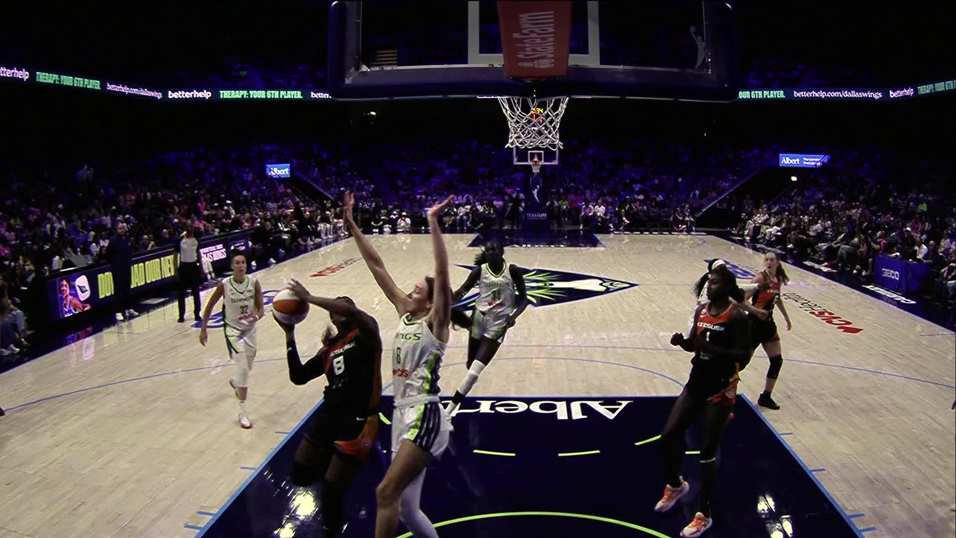 Aaliyah Edwards Points Leader in Dallas Wings vs. Connecticut Sun - Top Points