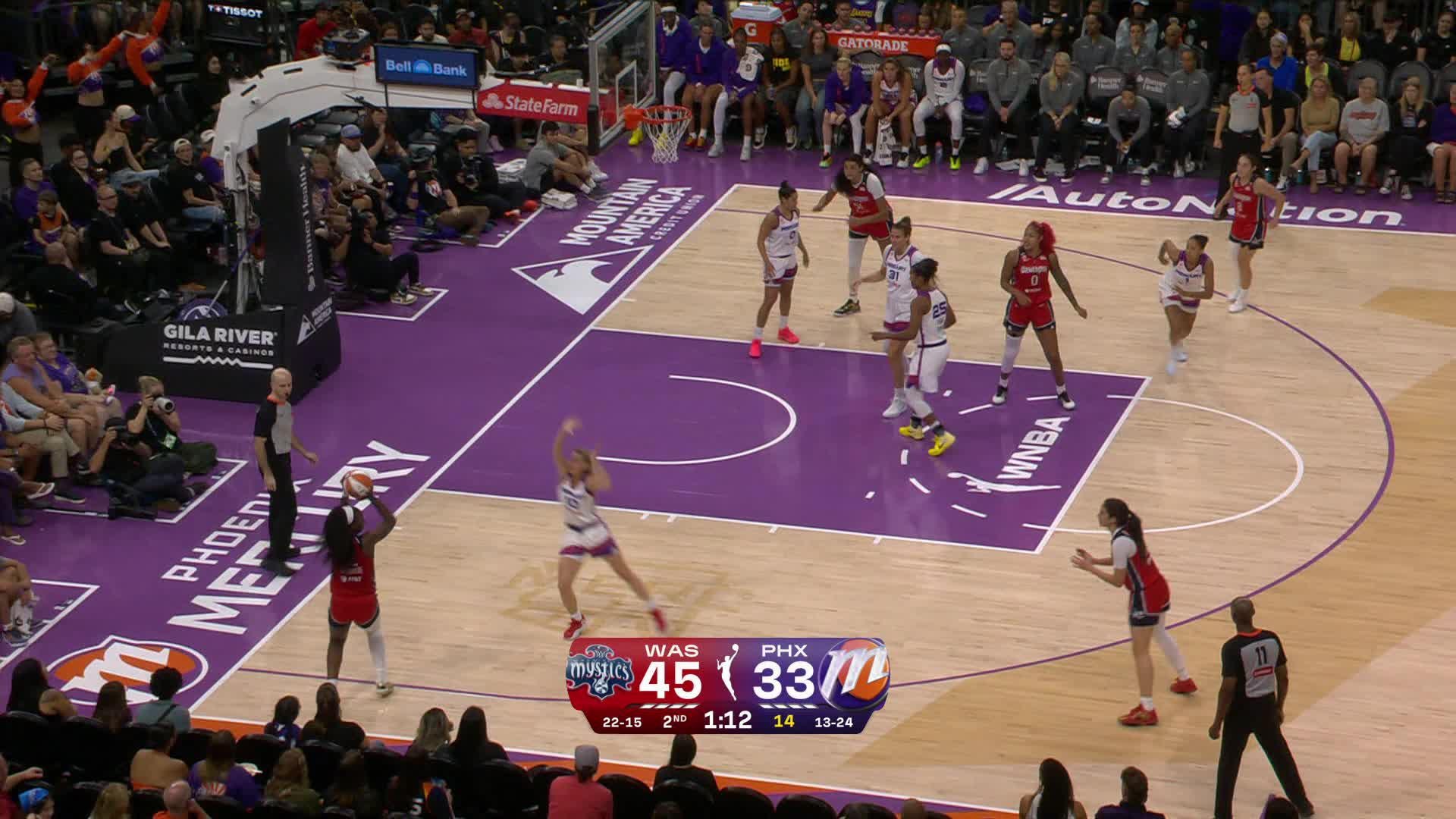 Sonia Citron Points Leader in Phoenix Mercury vs. Washington Mystics - Top Points