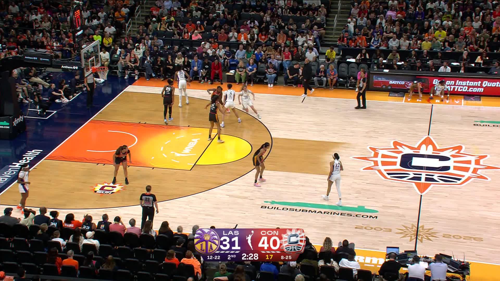 Rae Burrell Points Leader in Connecticut Sun vs. Los Angeles Sparks - Top Points