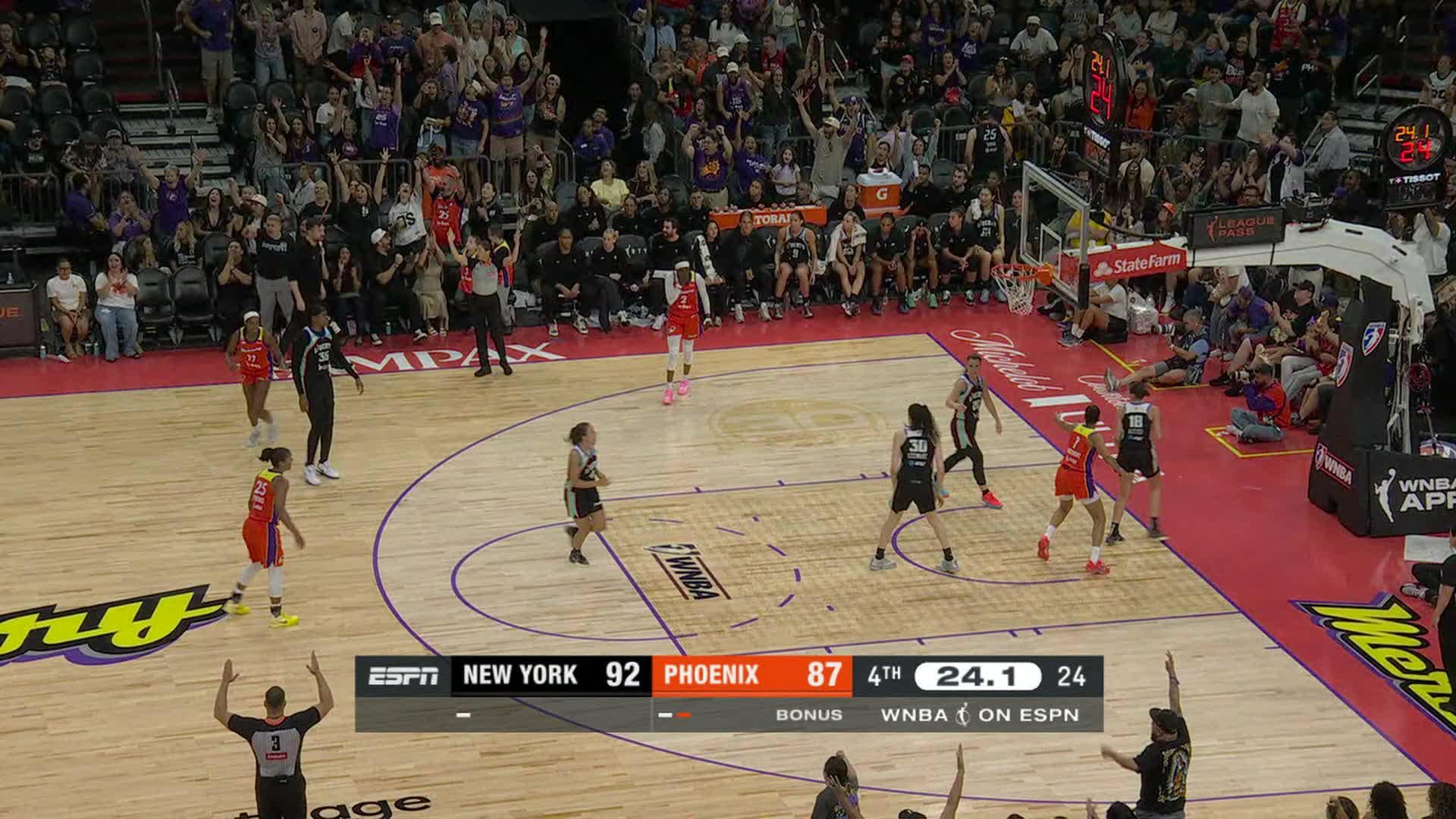 DeWanna Bonner drills the trey