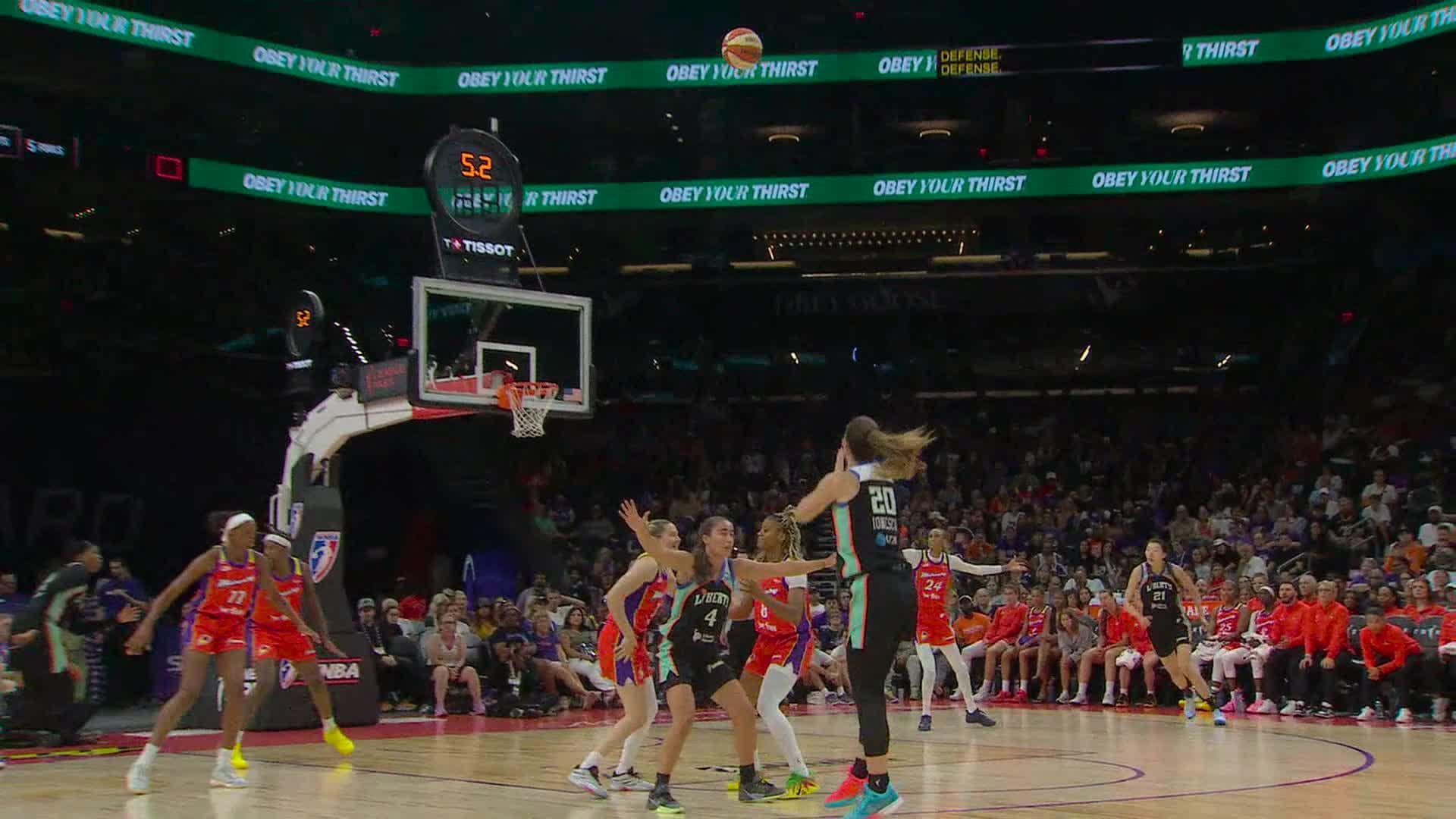 Sabrina Ionescu Points Leader in Phoenix Mercury vs. New York Liberty - Top Points