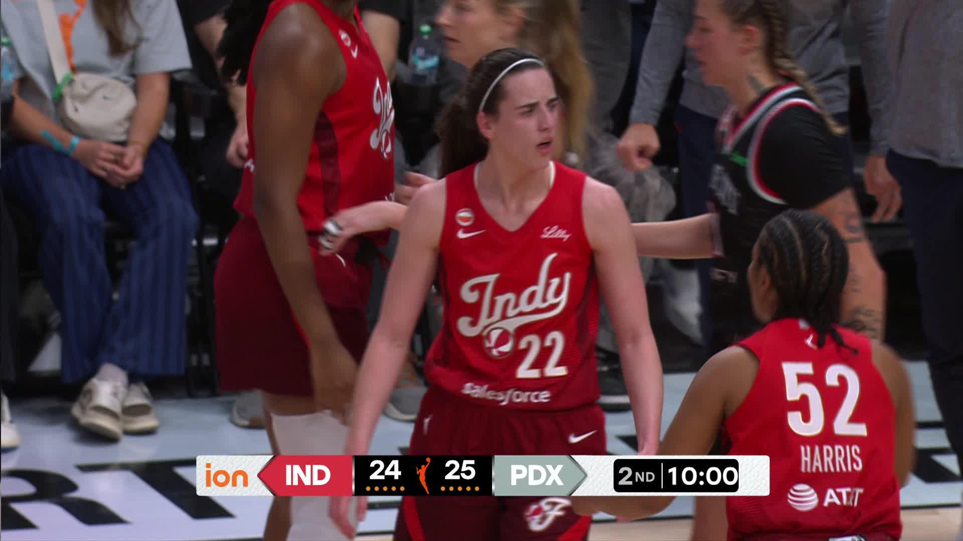 Caitlin Clark Posts 26 points, 10 rebounds & 10 assists vs. Portland Fire