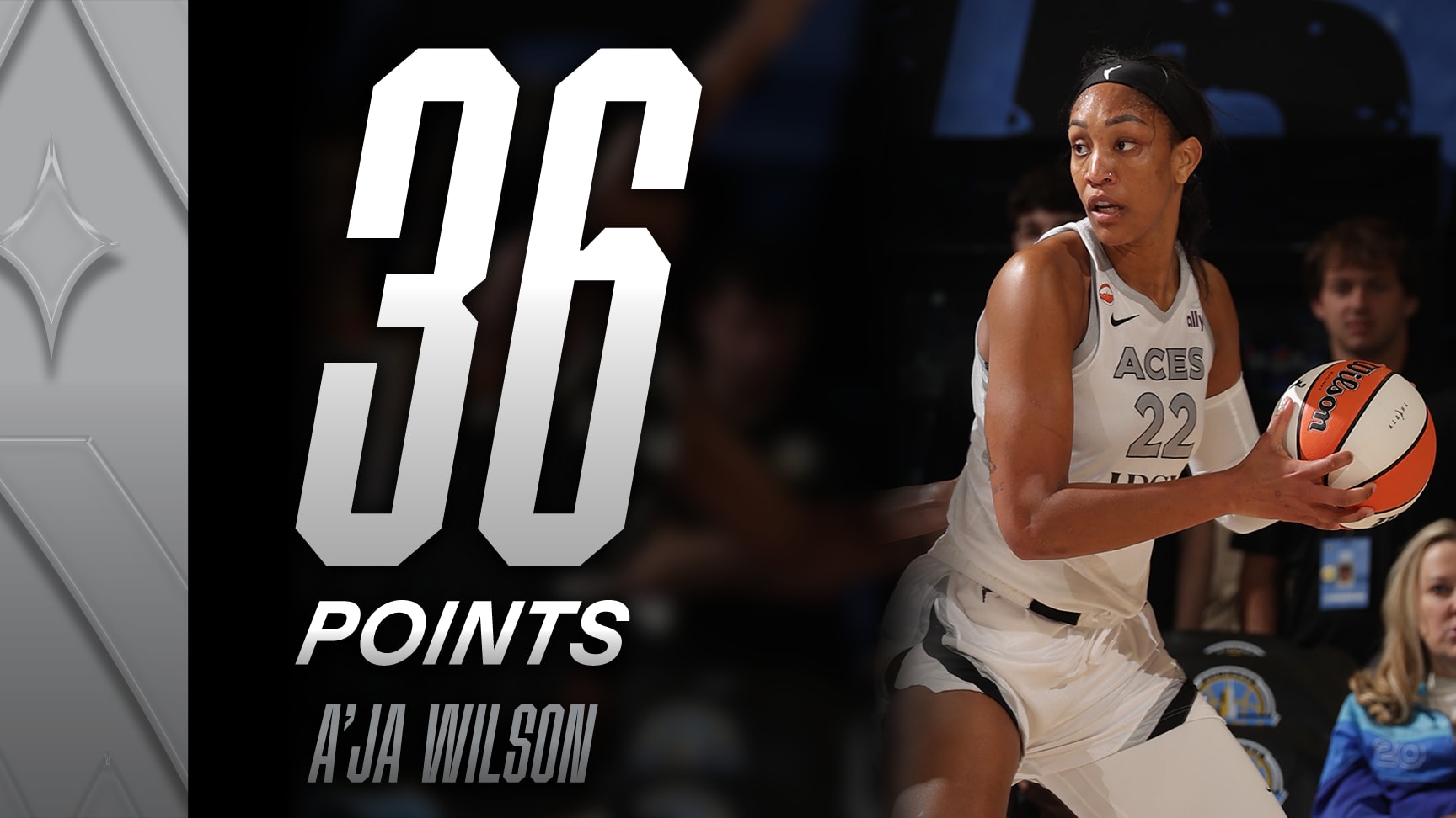 A'ja Wilson with 36 Points vs. Chicago Sky