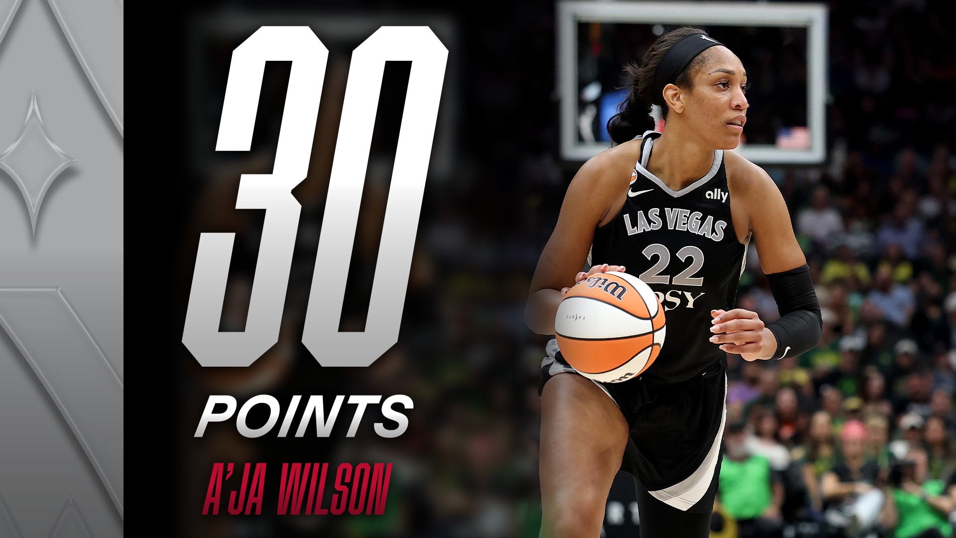 A'ja Wilson with 30 Points vs. Seattle Storm
