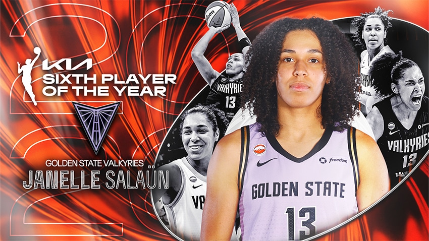 Golden State Valkyries’ Janelle Salaün Unanimously Selected as 2026 Kia WNBA Sixth Player of the Year