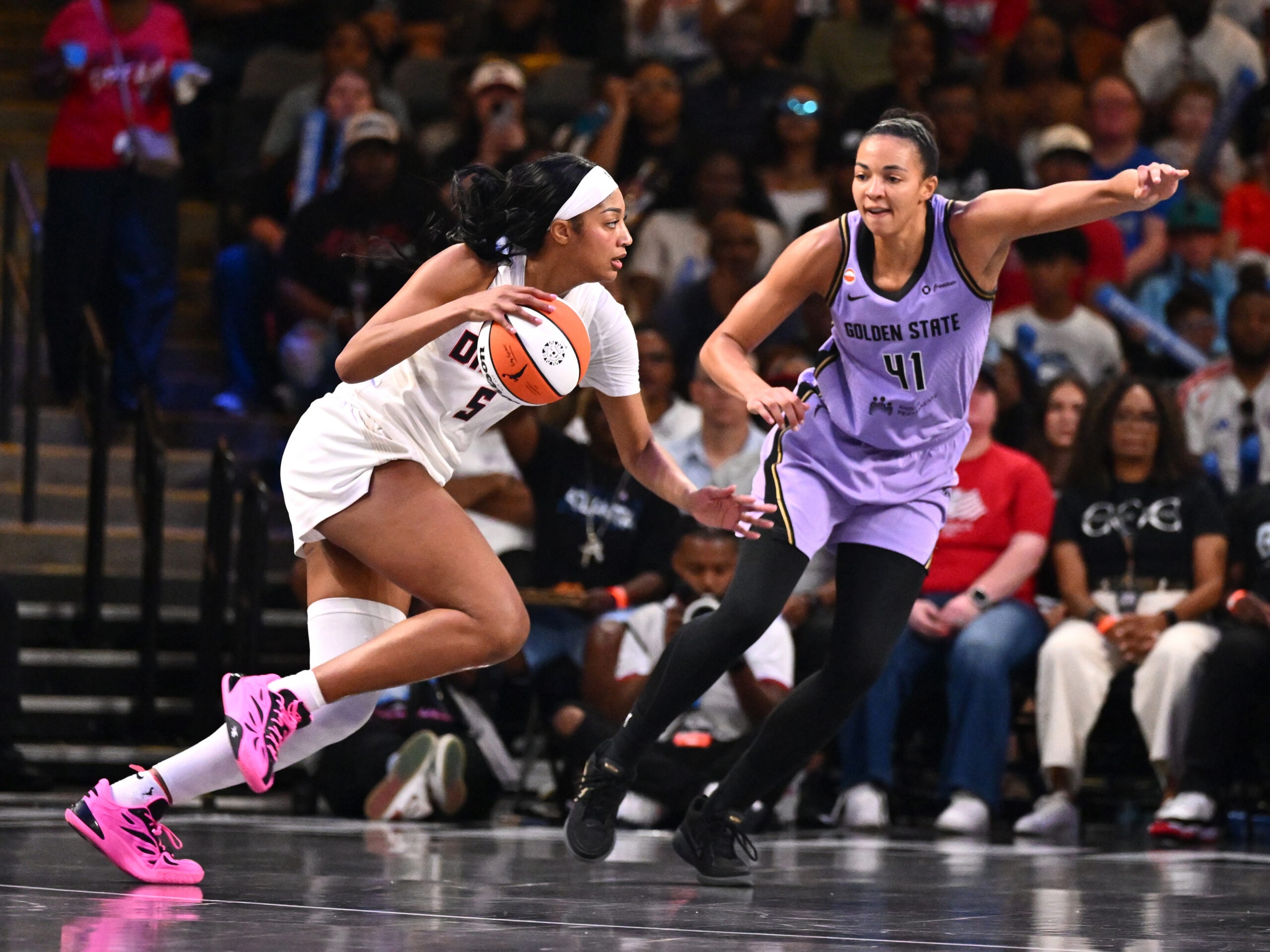 Defensive action during the 2026 WNBA season
