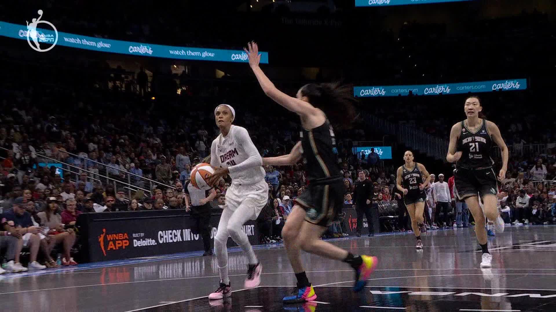 Jordin Canada pressures New York during Atlanta's semifinal Game 1 win