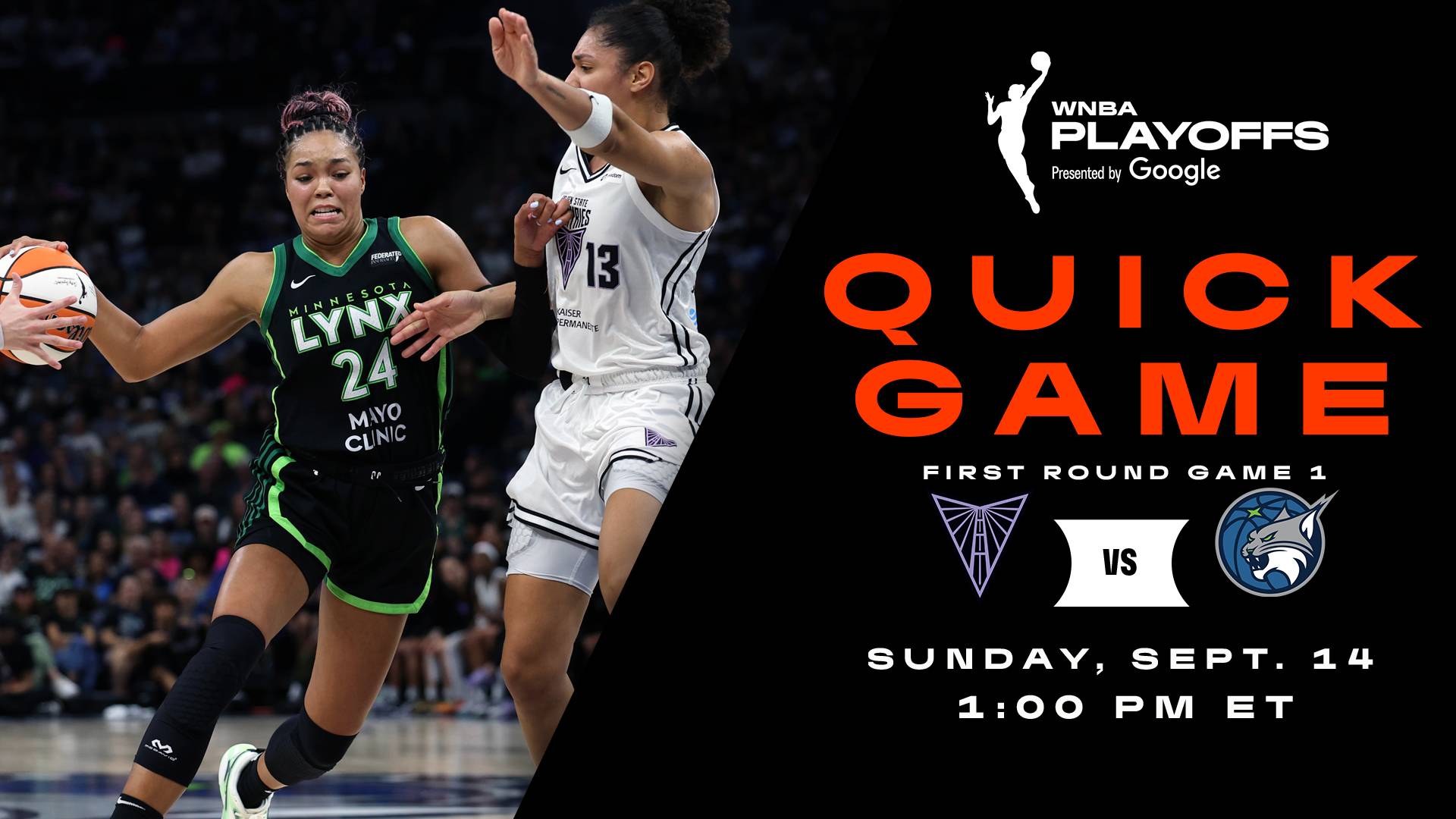 Game Highlights: First Round, Game 1, Valkyries @ Lynx (9/14/25)