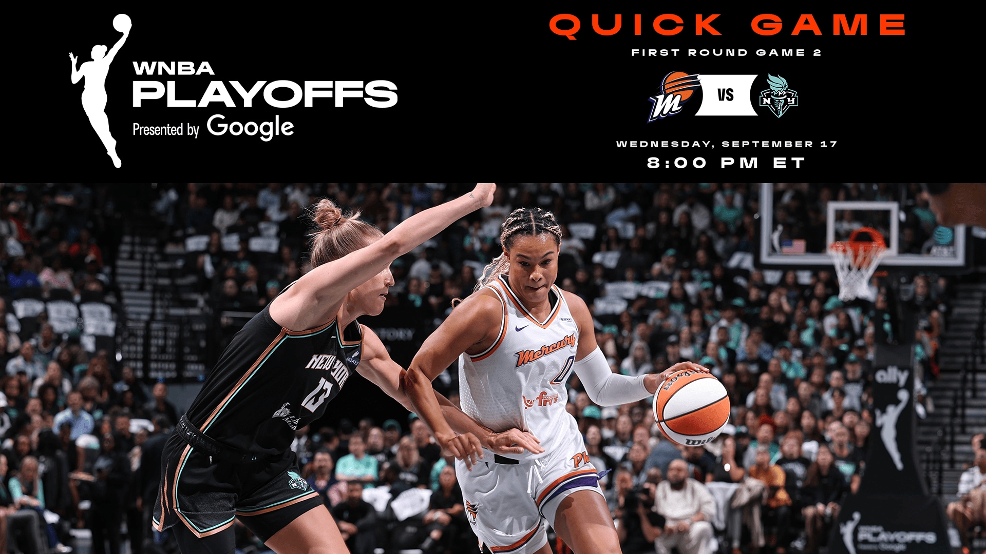 Game Highlights: First Round, Game 2, Mercury @ Liberty (9/17/25)