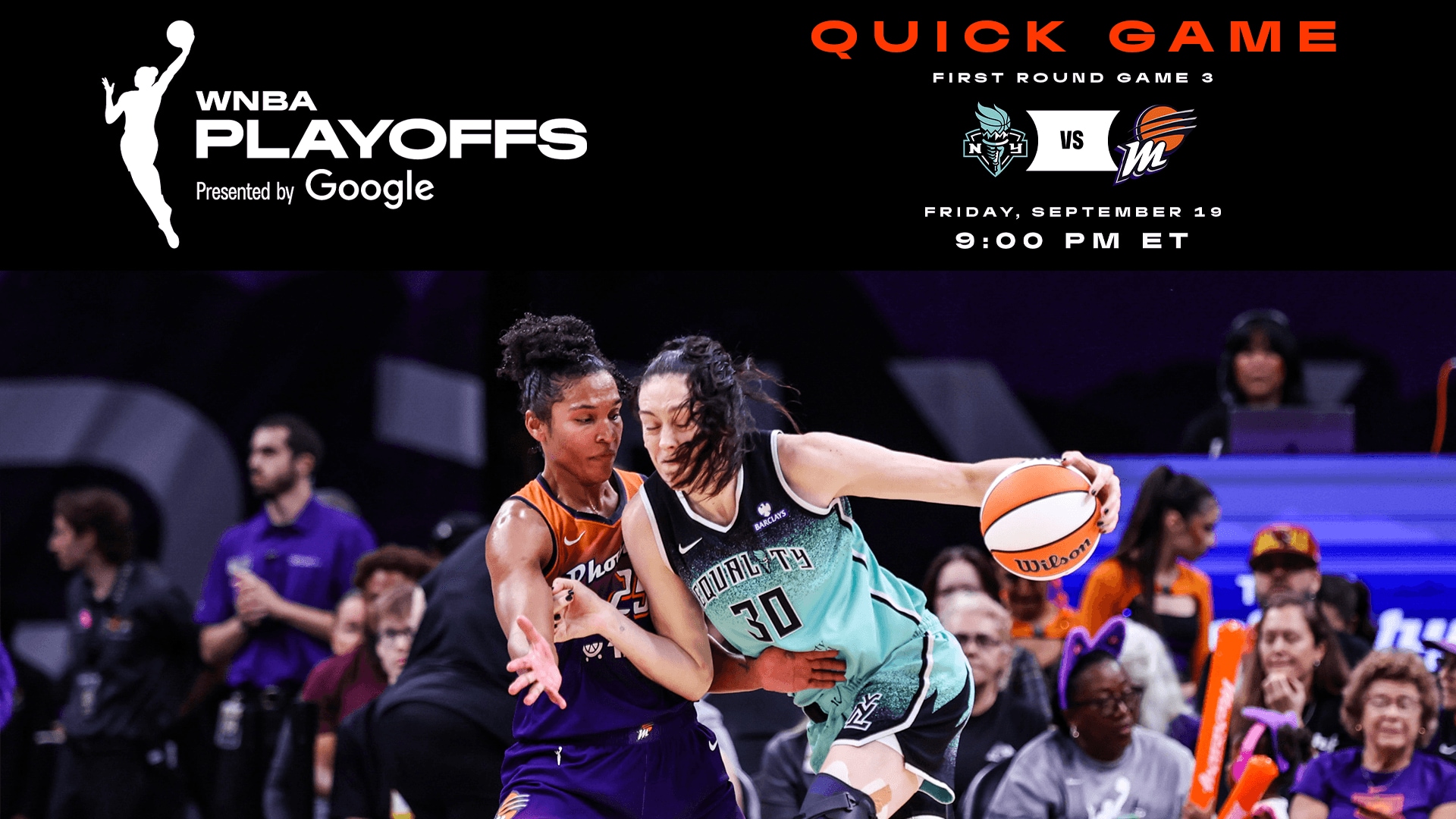 Game Highlights: First Round, Game 3, Liberty @ Mercury (9/19/25)