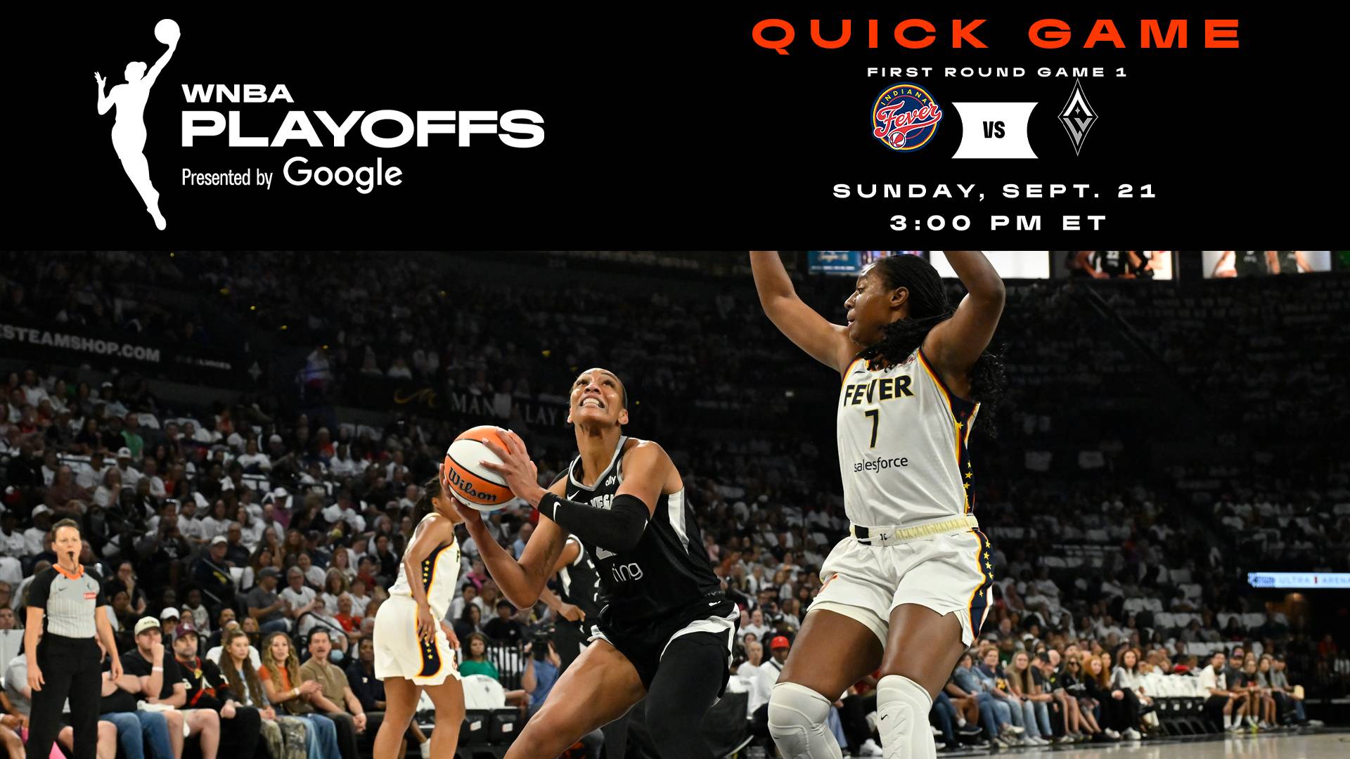 Game Highlights: Semi-Finals, Game 1, Fever @ Aces (9/21/25)