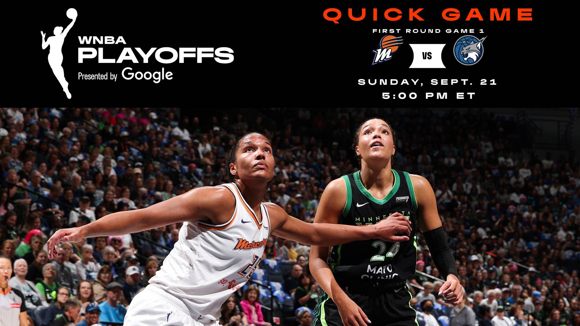Game Highlights: Semi-Finals, Game 1, Mercury @ Lynx (9/21/25)