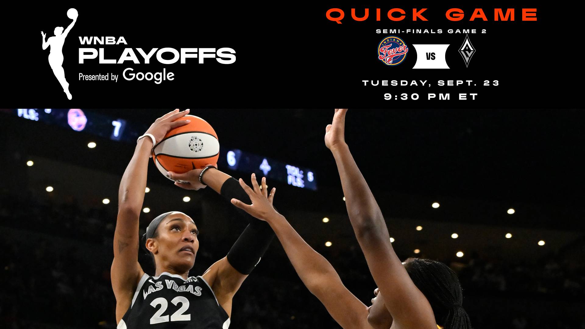 Game Highlights: Semi-Finals, Game 2, Fever @ Aces (9/23/25)