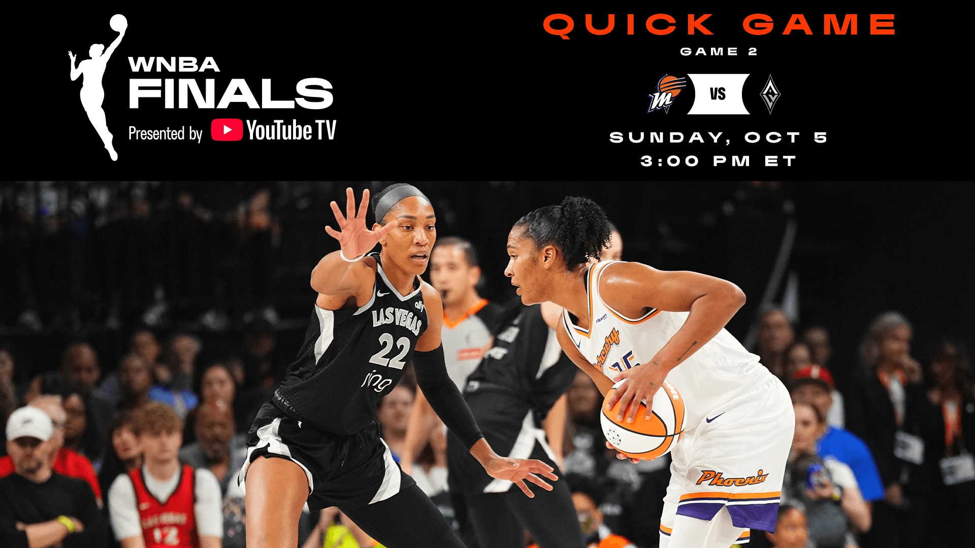 Game Highlights: Finals, Game 2, Mercury @ Aces (10/5/25)