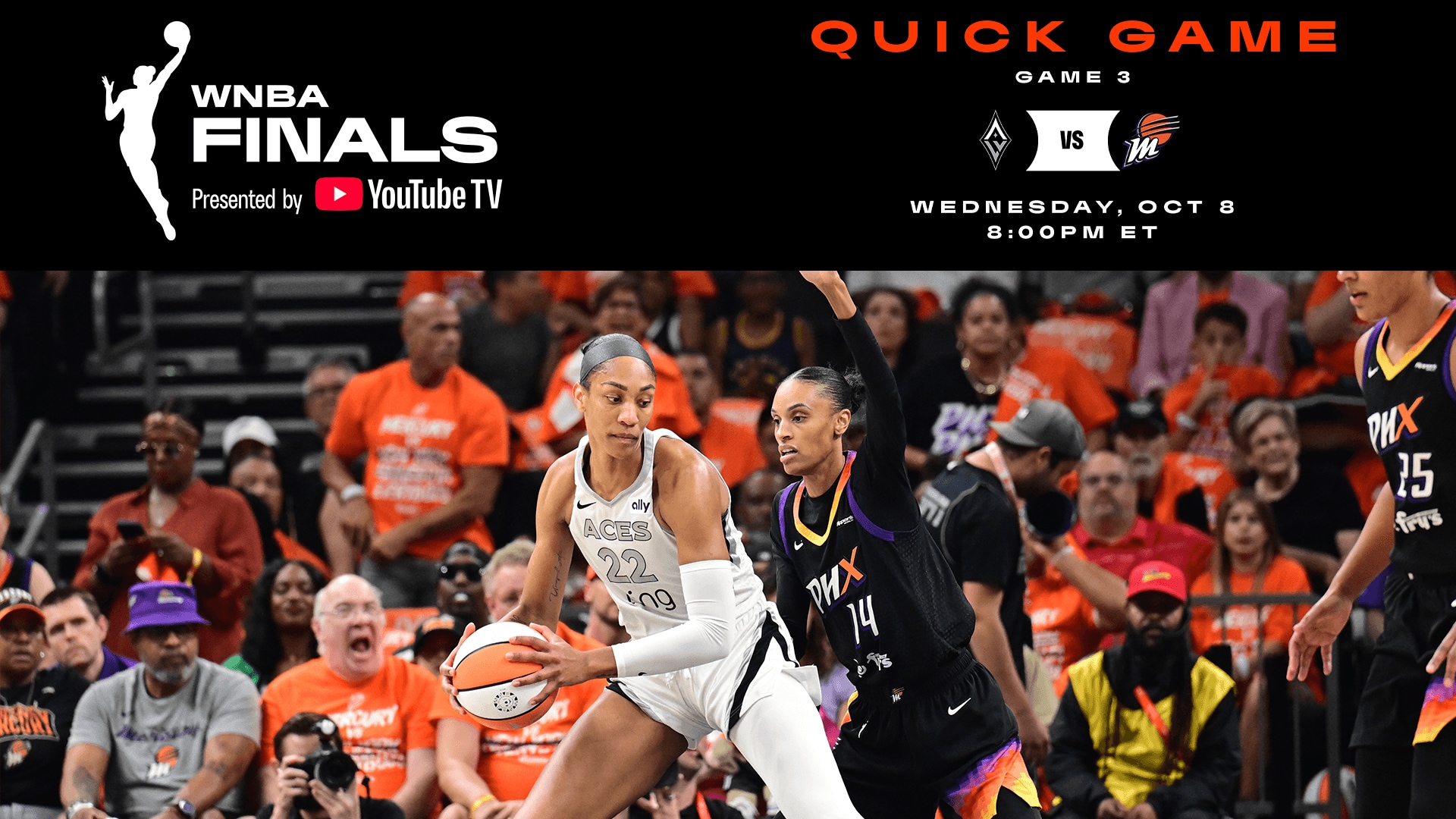 Game Highlights: Finals, Game 3, Aces @ Mercury (10/8/25)